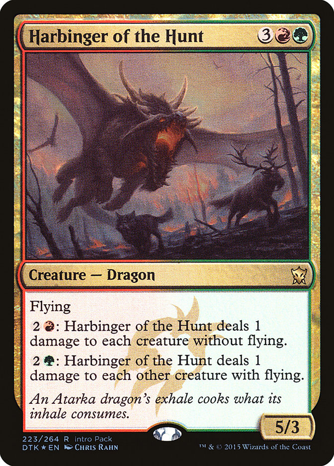 {R} Harbinger of the Hunt (Intro Pack) [Dragons of Tarkir Promos][PA DTK 223]