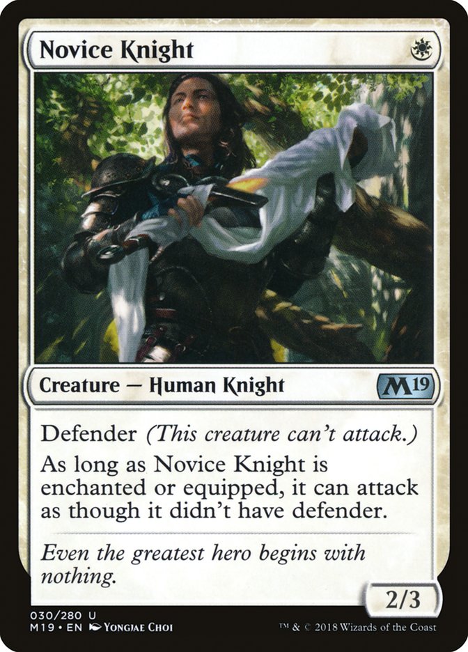 {C} Novice Knight [Core Set 2019][M19 030]