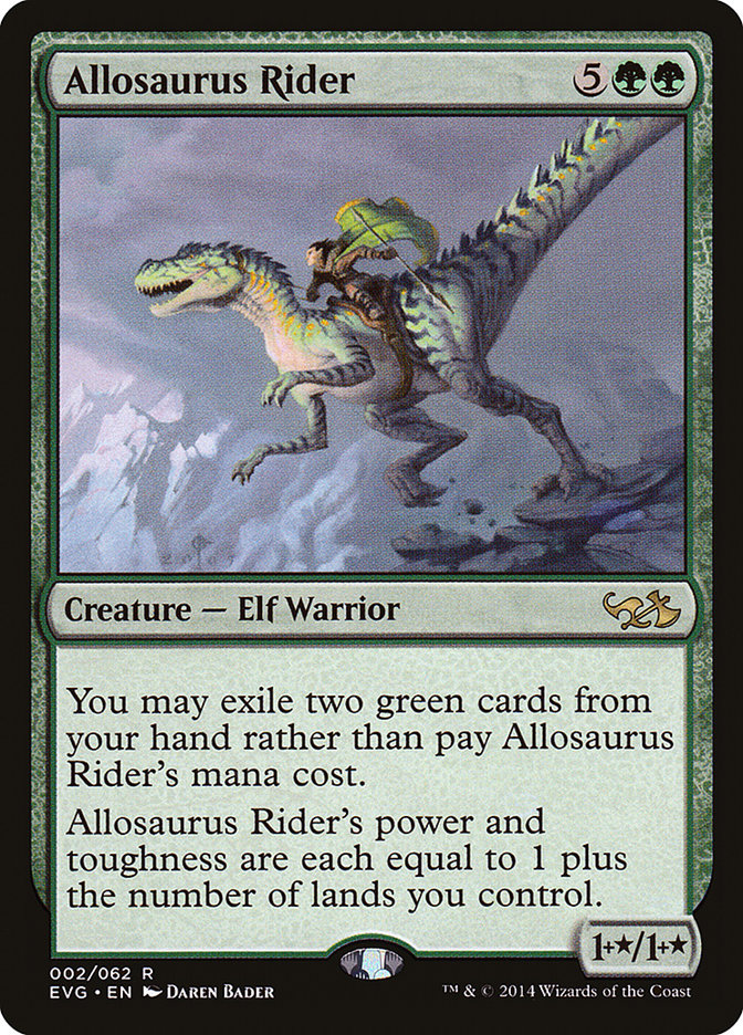{R} Allosaurus Rider (Elves vs. Goblins) [Duel Decks Anthology][EVG 002]