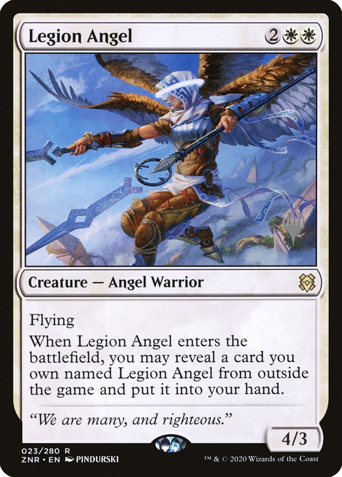 {R} Legion Angel (Promo Pack) [Zendikar Rising Promos][PP ZNR 023]