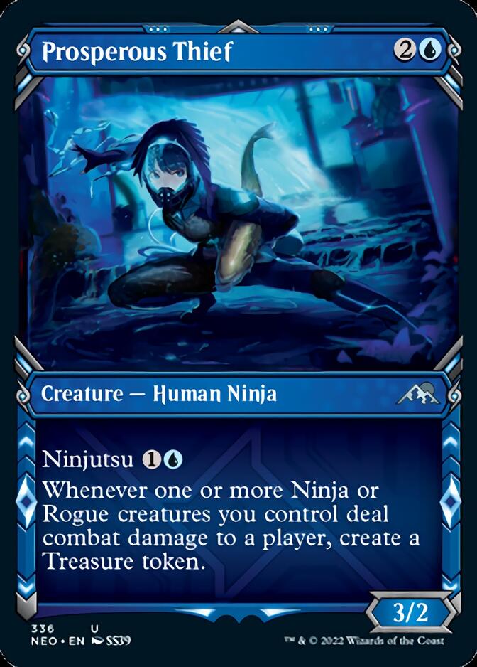 {@C} Prosperous Thief (Showcase Ninja) [Kamigawa: Neon Dynasty][NEO 336]