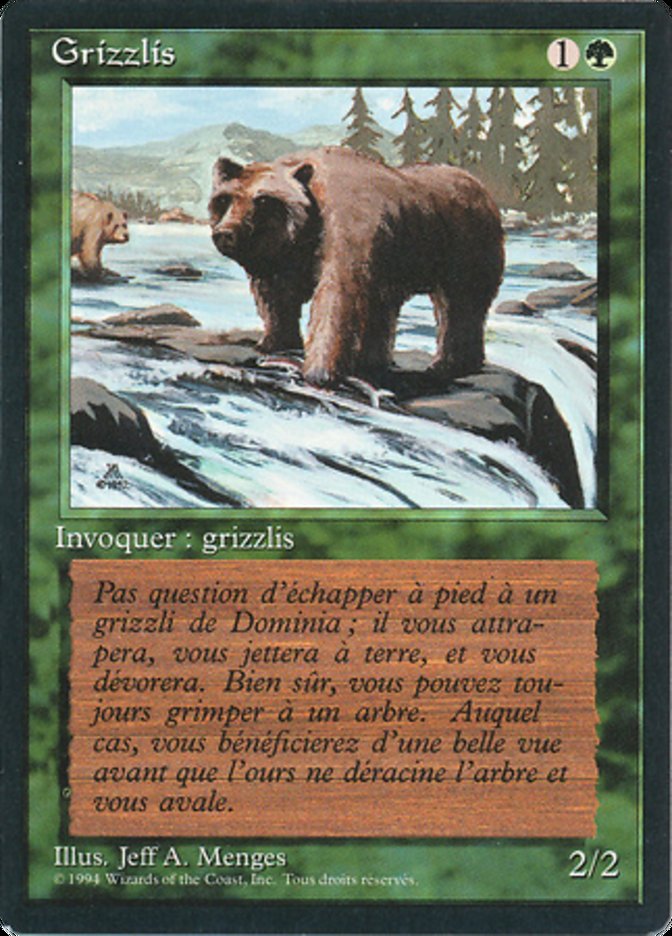 {F} Grizzly Bears [Foreign Black Border][FBB 3ED 201]