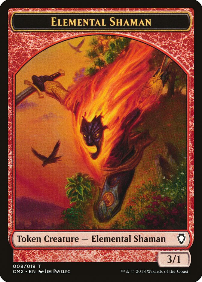 {T} Elemental Shaman Token [Commander Anthology Volume II Tokens][TCM2 008]
