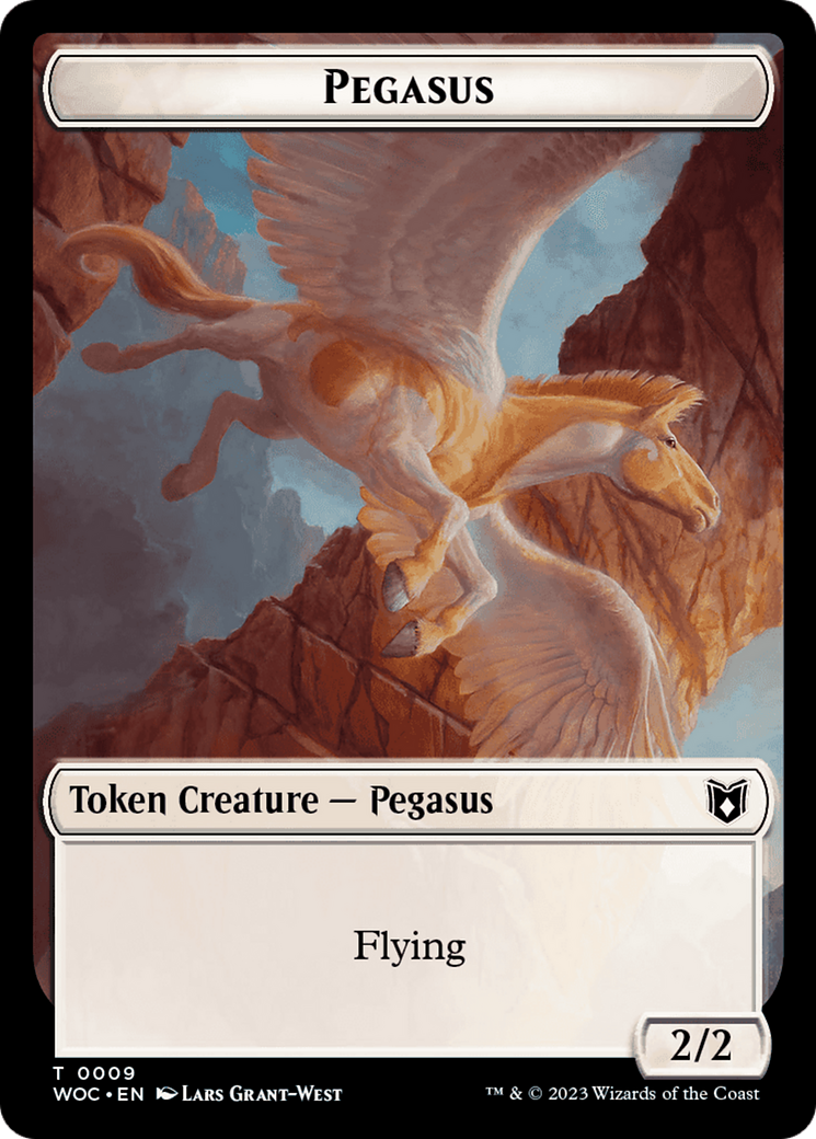 {T} Pirate // Pegasus Double-Sided Token [Wilds of Eldraine Commander Tokens][TWOC 12//9]