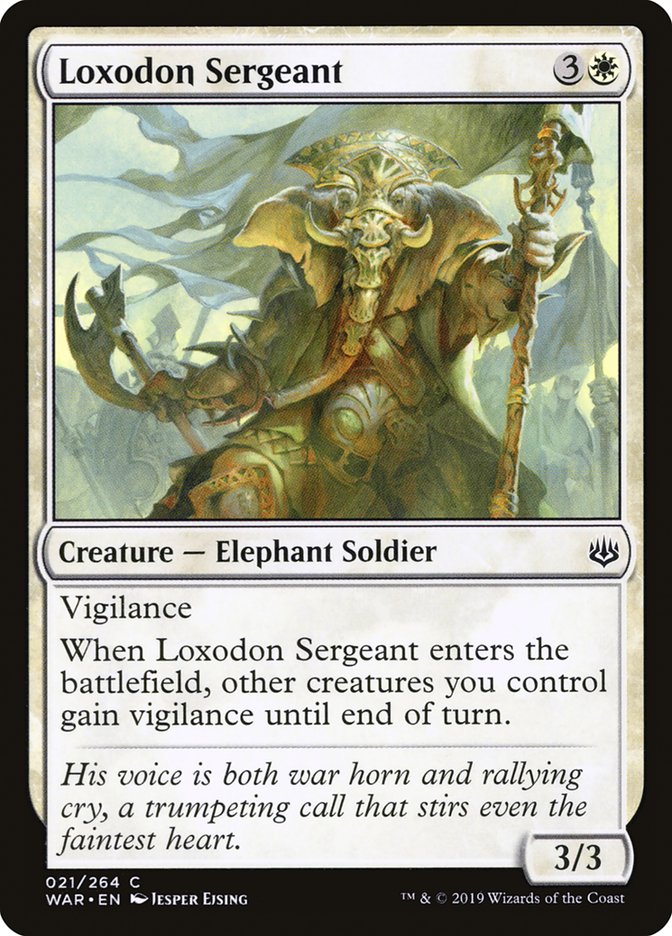 {C} Loxodon Sergeant [War of the Spark][WAR 021]