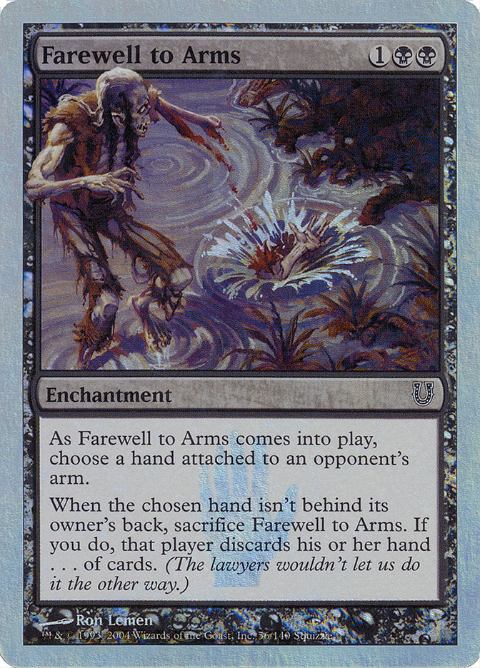 {C} Farewell to Arms (Alternate Foil) [Unhinged][AA UNH 056]