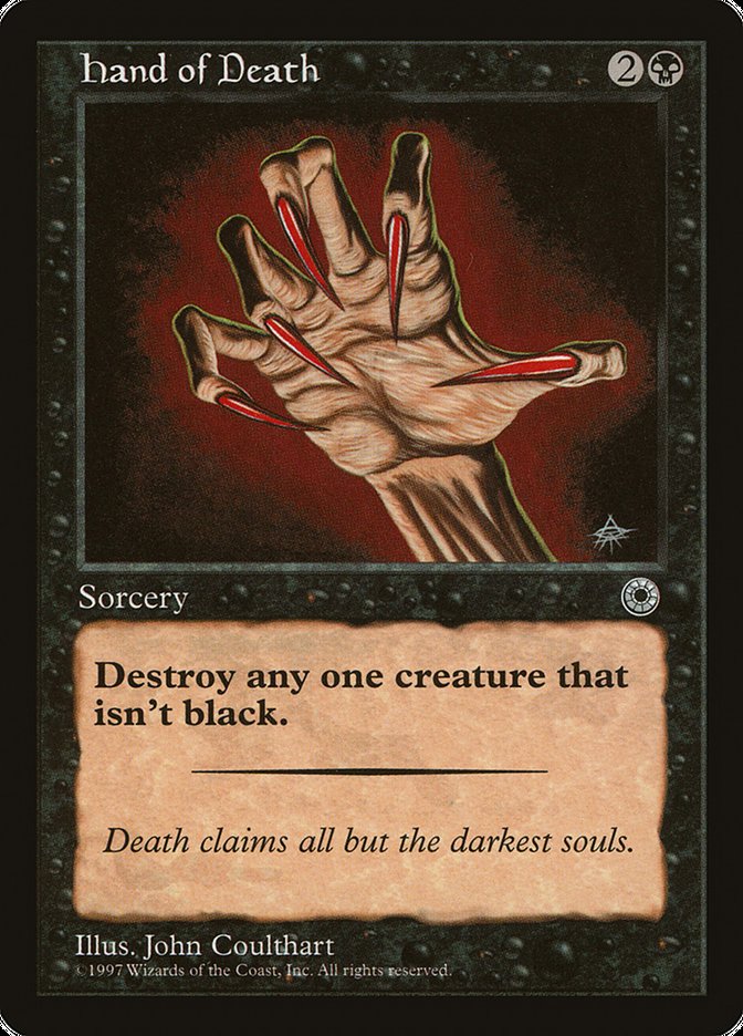 {C} Hand of Death (Without Creature Color Explanation) [Portal][POR 096]
