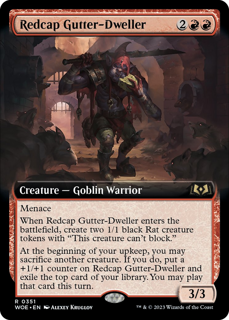{@R} Redcap Gutter-Dweller (Extended Art) [Wilds of Eldraine][WOE 351]