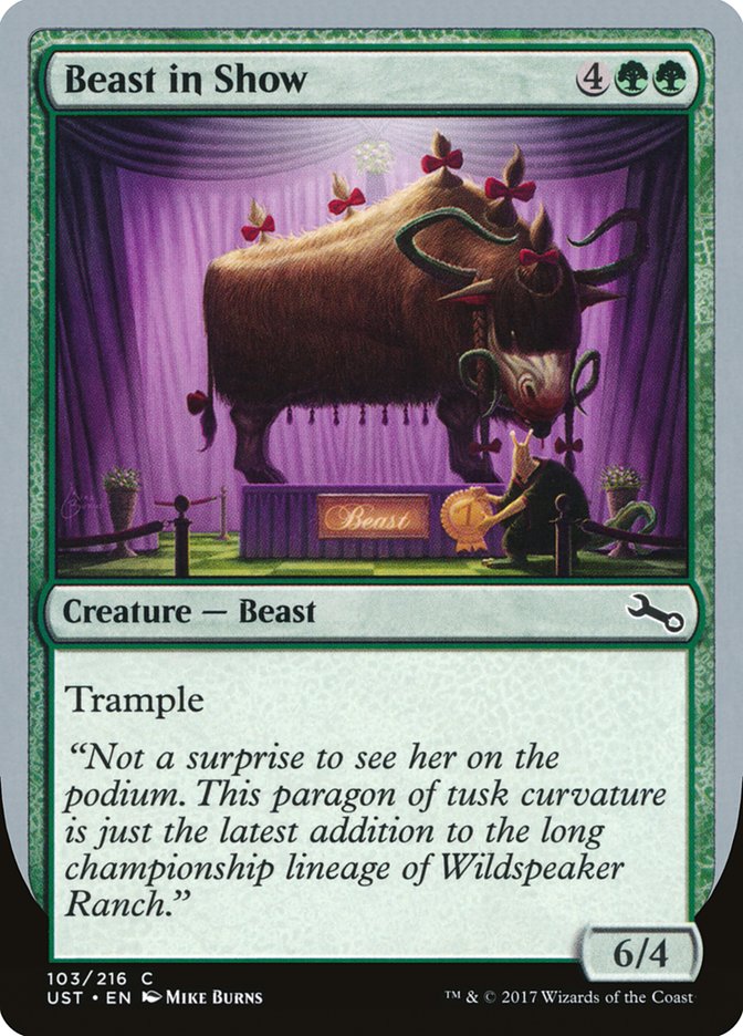 {C} Beast in Show ("Not a surprise...") [Unstable][UST 103D]