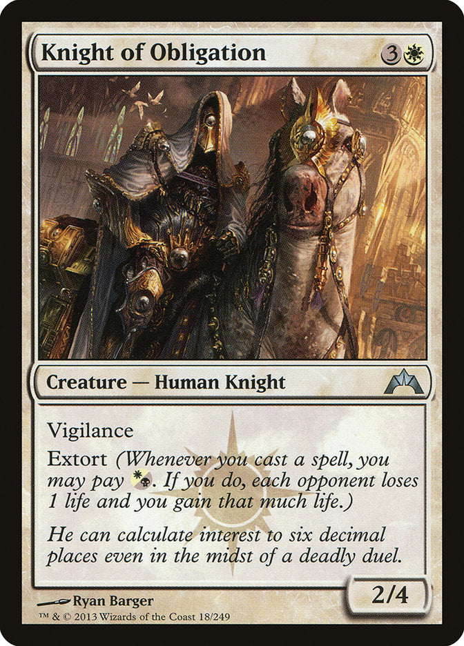 {C} Knight of Obligation [Gatecrash][GTC 018]