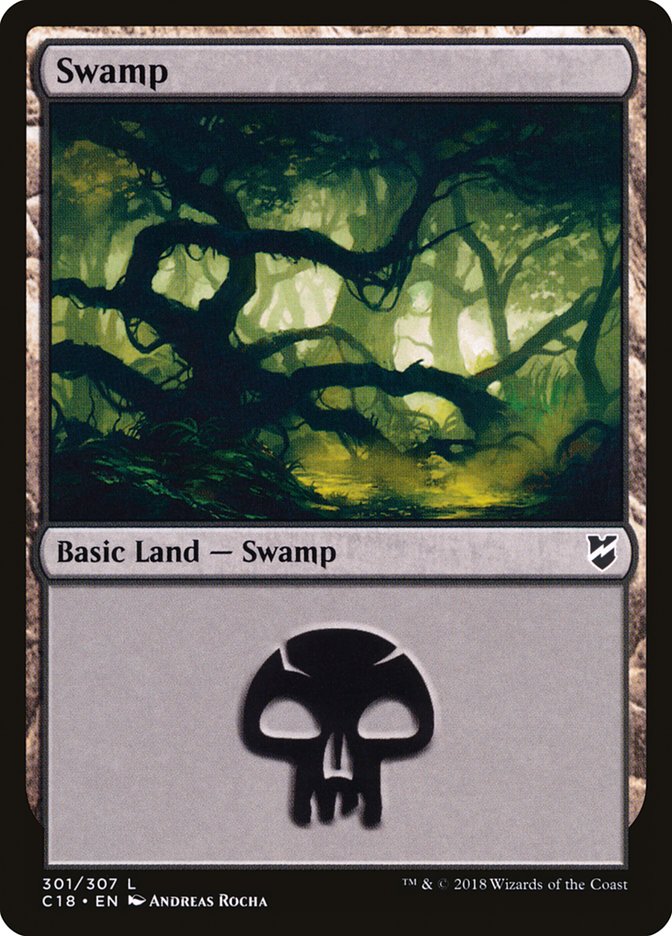 {B}[C18 301] Swamp (301) [Commander 2018]