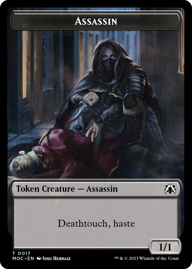 {T} Assassin // Knight (10) Double-Sided Token [March of the Machine Commander Tokens][TMOC 017]