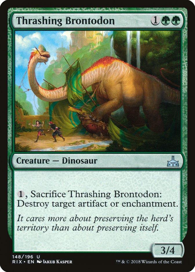 {C} Thrashing Brontodon [Rivals of Ixalan][RIX 148]