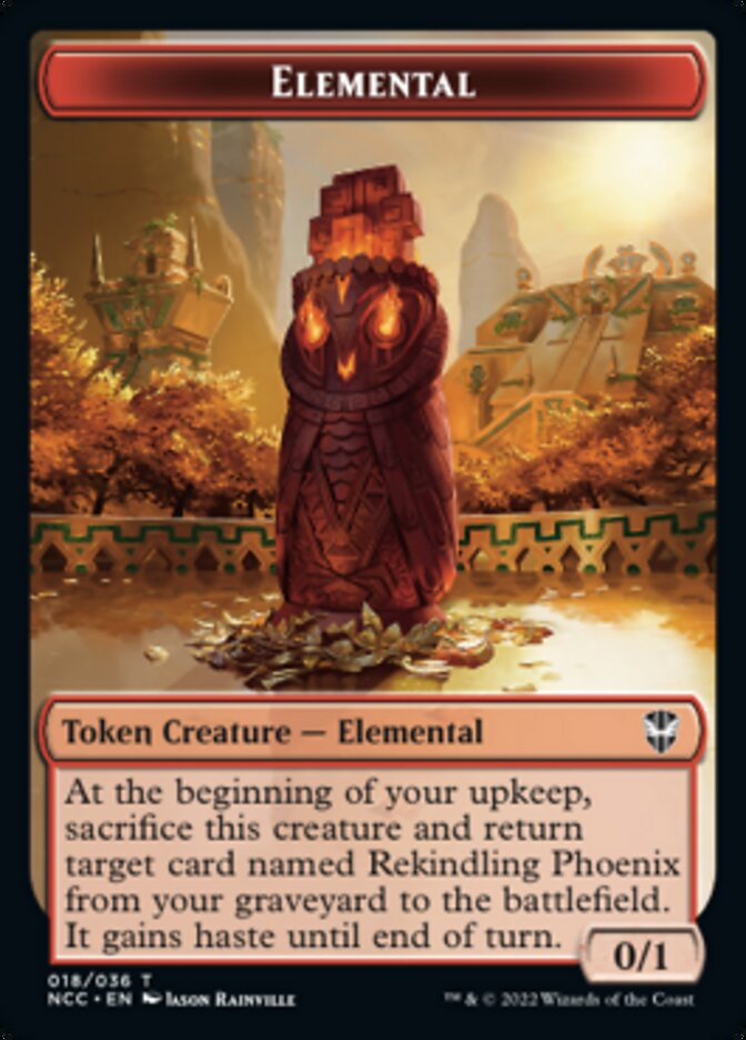 {T} Elemental (018) // Copy Double-sided Token [Streets of New Capenna Commander Tokens][TNCC 018]