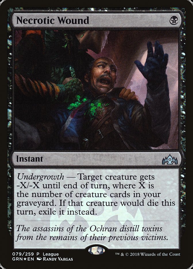{C} Necrotic Wound (League) [Guilds of Ravnica Promos][PA GRN 079]