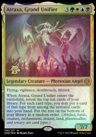 {@R} Atraxa, Grand Unifier [Phyrexia: All Will Be One Prerelease Promos][PR ONE 196]