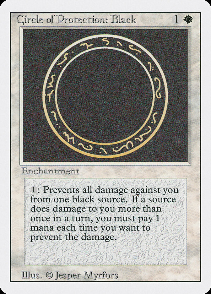 {C} Circle of Protection: Black [Revised Edition][3ED 009]
