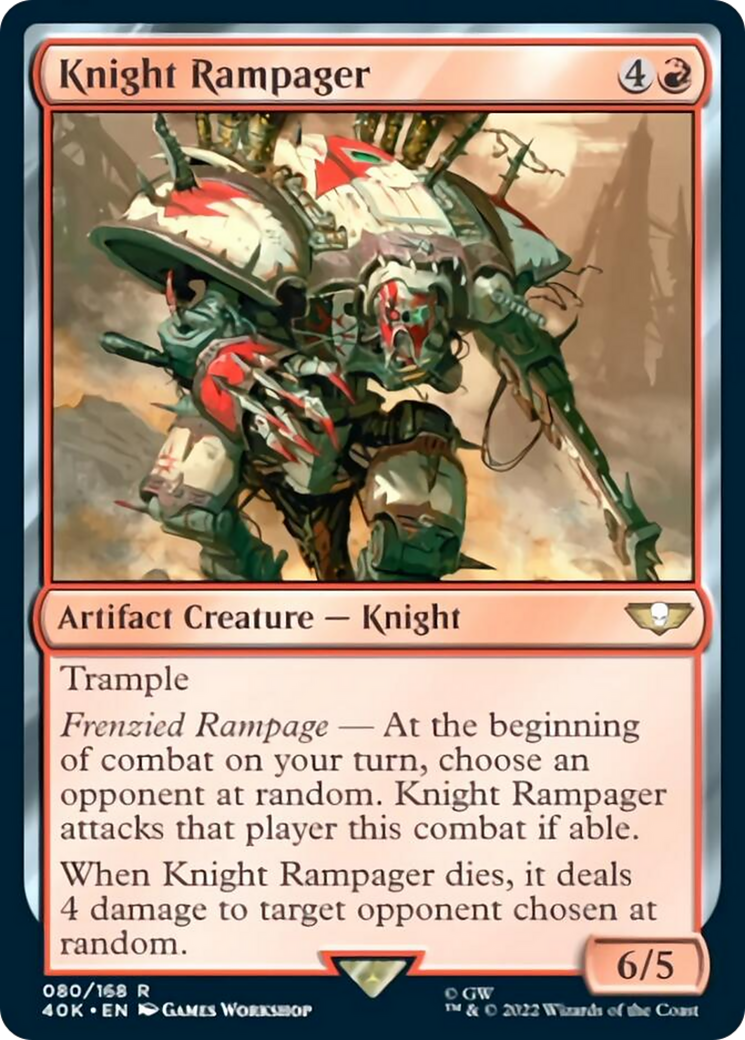 {R} Knight Rampager (Surge Foil) [Universes Beyond: Warhammer 40,000][SF 40K 080]