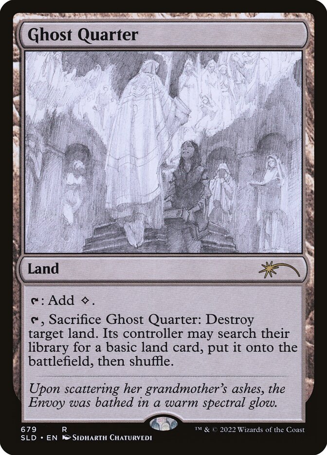 {R} Ghost Quarter (Sketch) [Secret Lair Drop Promos][SLD 679]