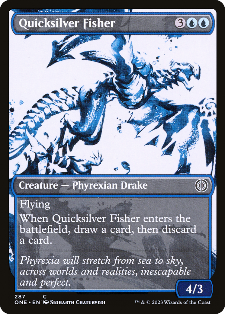 {@C} Quicksilver Fisher (Showcase Ichor) [Phyrexia: All Will Be One][ONE 287]