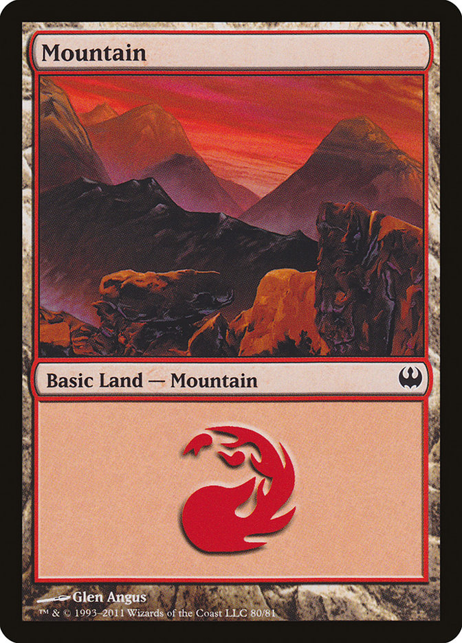 {B}[DDG 080] Mountain (80) [Duel Decks: Knights vs. Dragons]