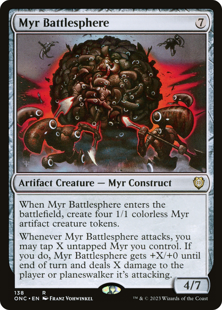 {R} Myr Battlesphere [Phyrexia: All Will Be One Commander][ONC 138]