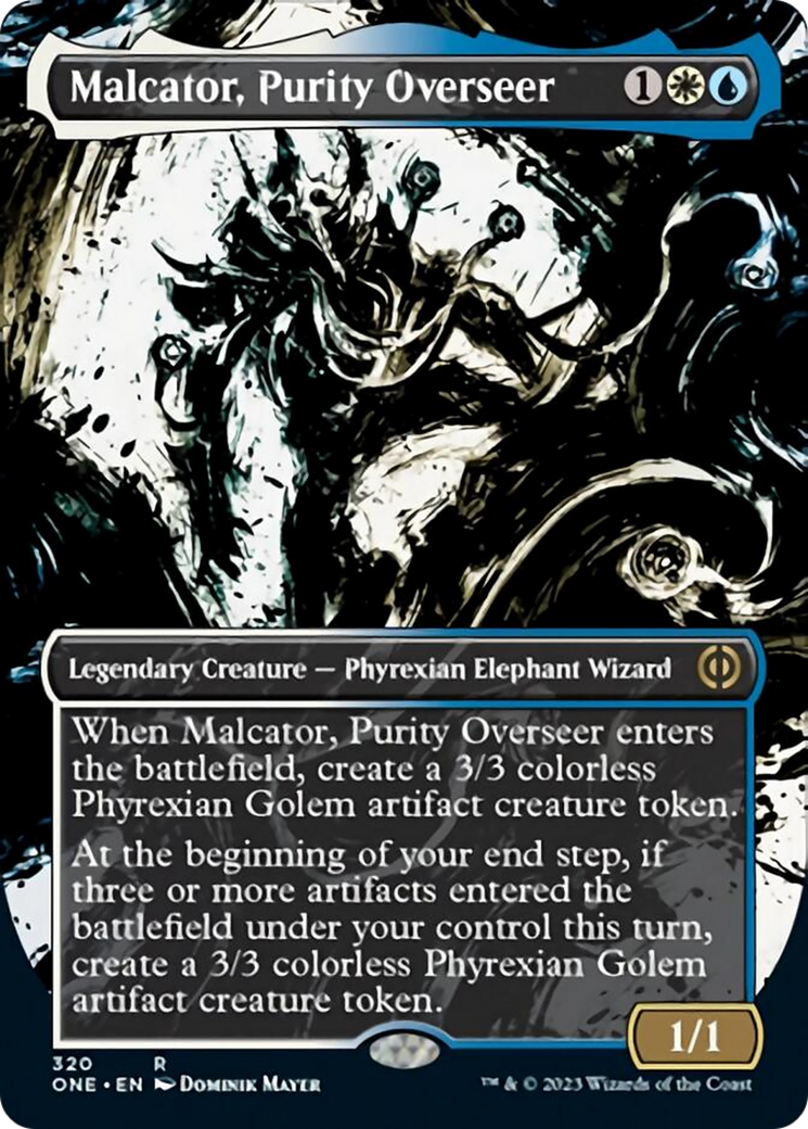 {@R} Malcator, Purity Overseer (Borderless Ichor) [Phyrexia: All Will Be One][ONE 320]