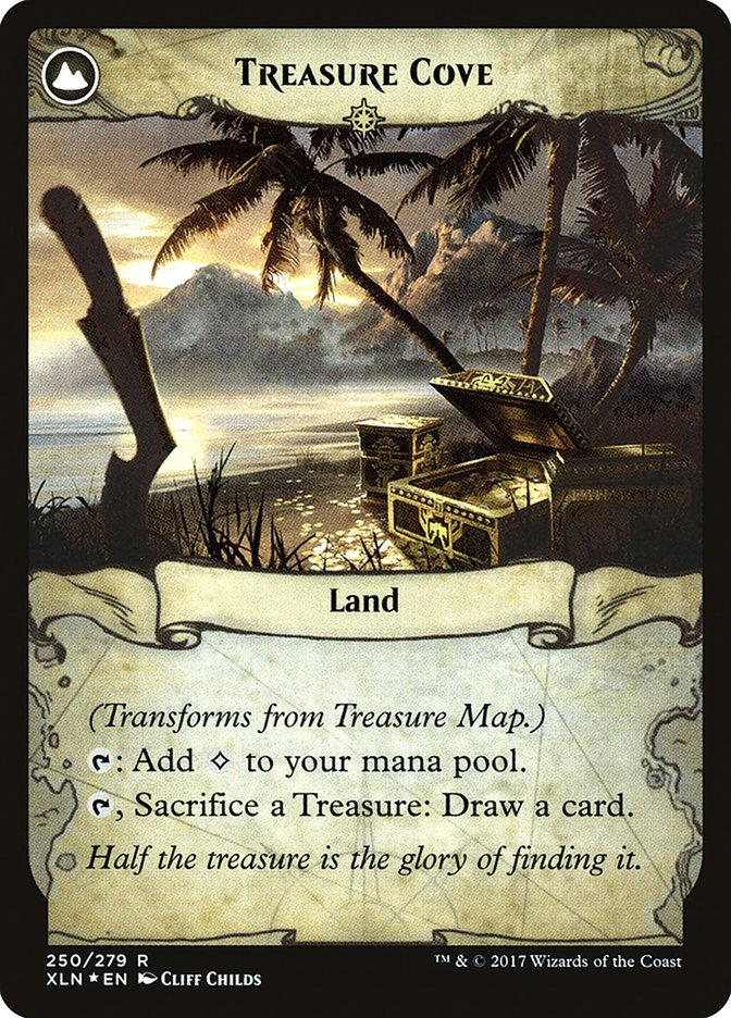 {R} Treasure Map // Treasure Cove [Ixalan Prerelease Promos][PR XLN 250]