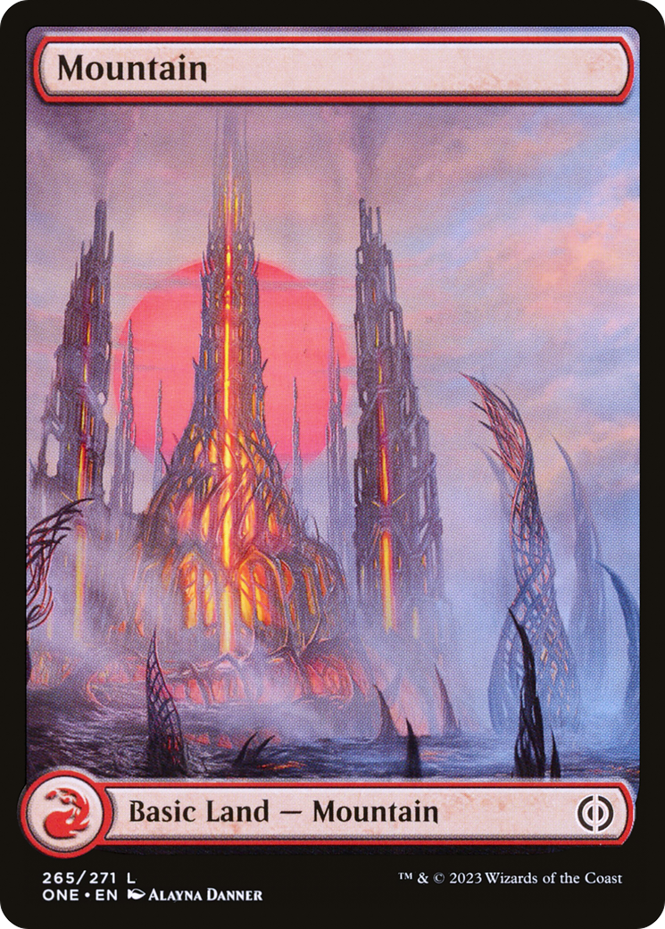 {@B} Mountain (265) (Full-Art) [Phyrexia: All Will Be One][ONE 265]