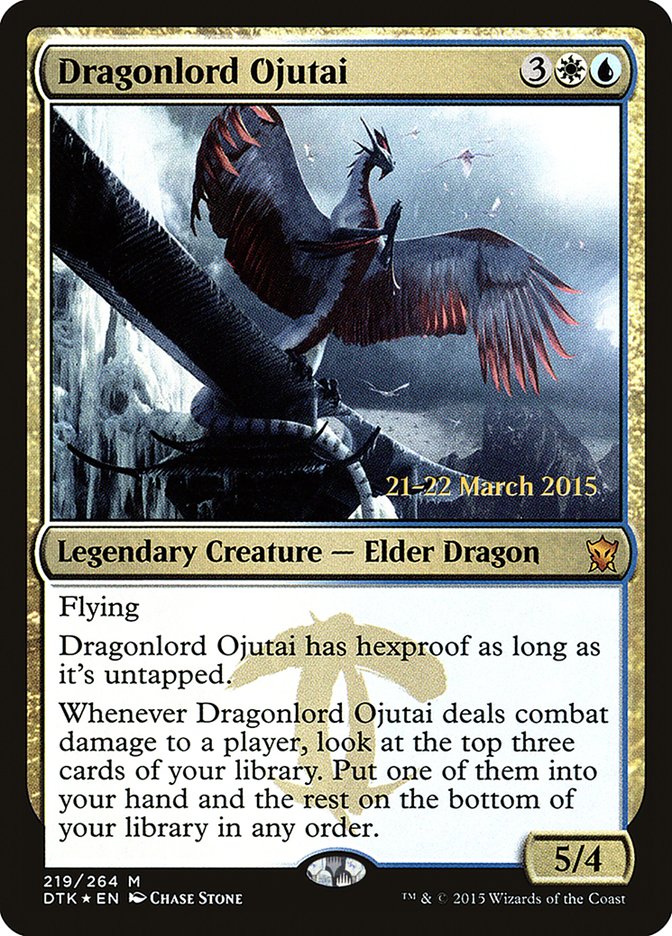 {R} Dragonlord Ojutai [Dragons of Tarkir Prerelease Promos][PR DTK 219]