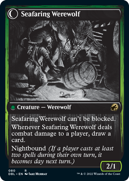 {@R} Suspicious Stowaway // Seafaring Werewolf [Innistrad: Double Feature][DBL 080]