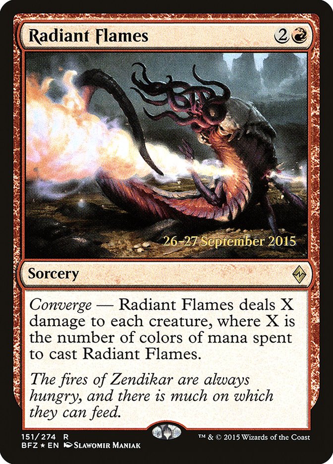 {R} Radiant Flames [Battle for Zendikar Prerelease Promos][PR BFZ 151]