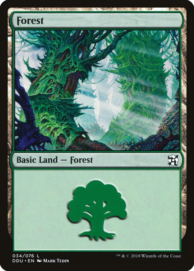 {B}[DDU 034] Forest (34) [Duel Decks: Elves vs. Inventors]