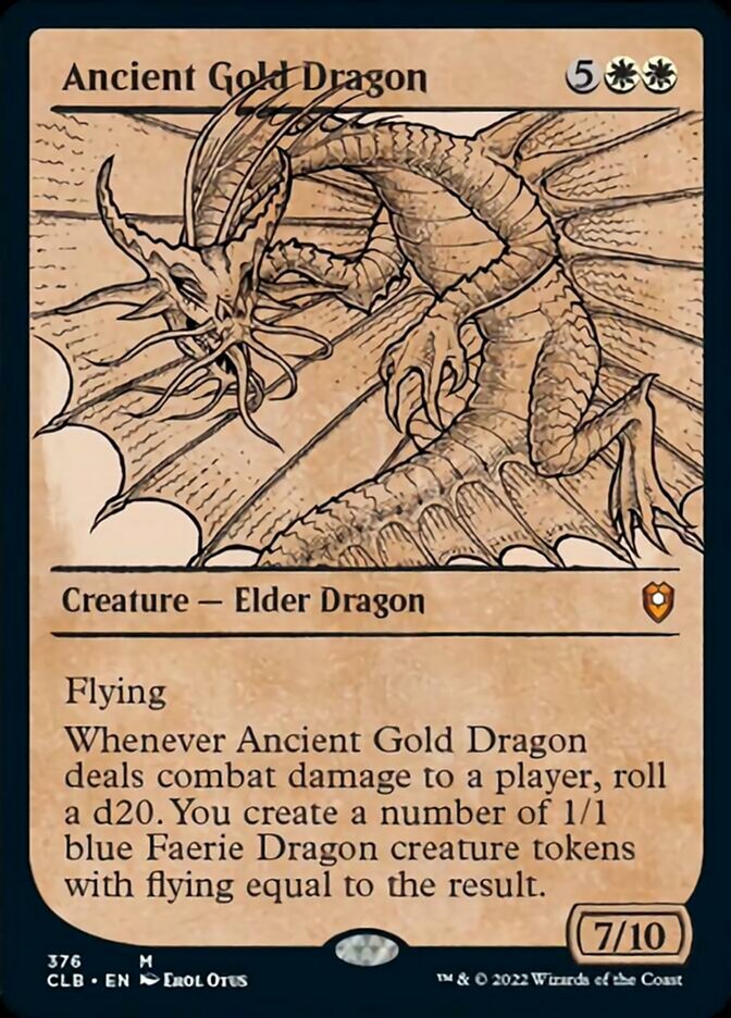 {R} Ancient Gold Dragon (Showcase) [Commander Legends: Battle for Baldur's Gate][CLB 376]