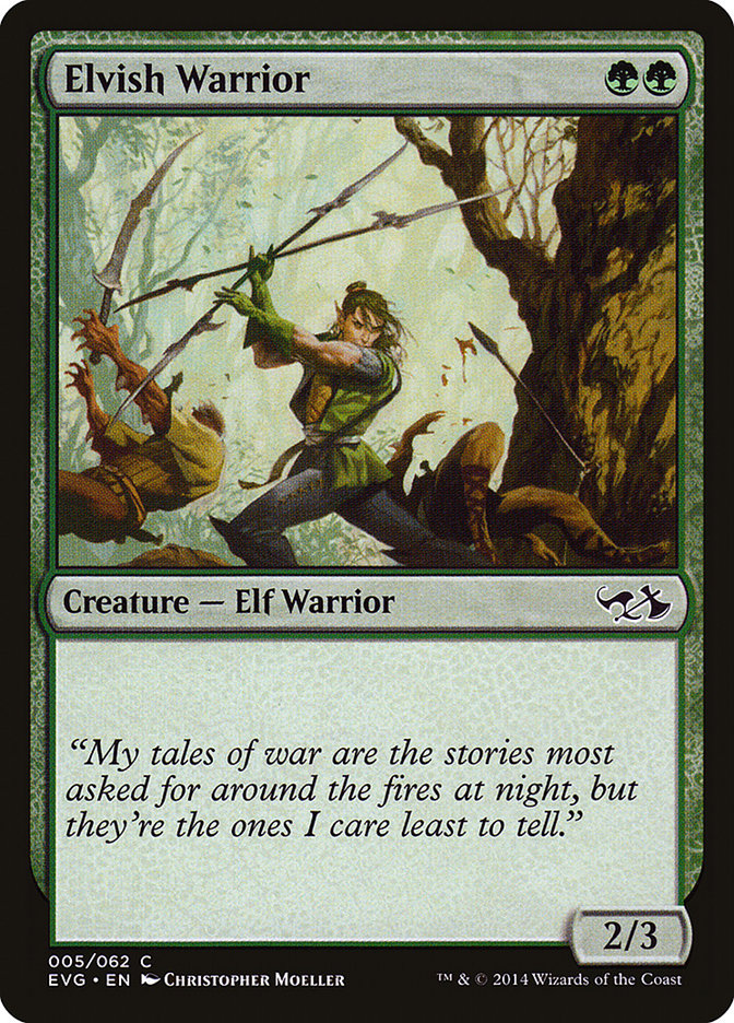 {C} Elvish Warrior (Elves vs. Goblins) [Duel Decks Anthology][EVG 005]