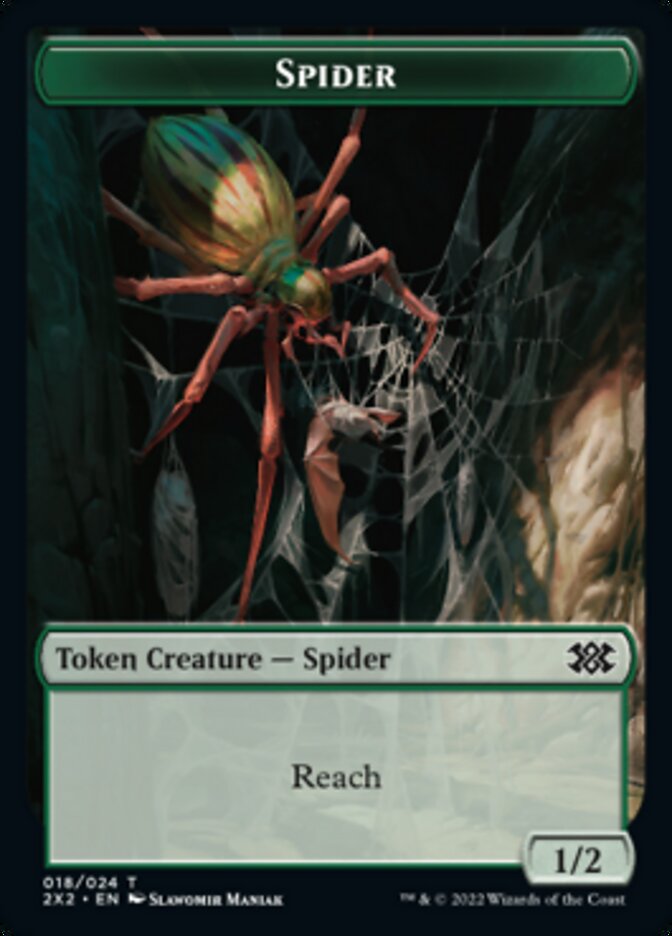 {T} Spider // Spirit Double-sided Token [Double Masters 2022 Tokens][T2X2 18//8]