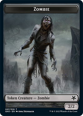 {T} Zombie // Treasure Double-sided Token [Game Night 2022 Tokens][TGN3 010]