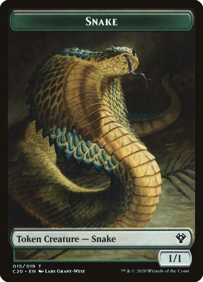 {T} Beast (010) // Snake Double-sided Token [Commander 2020 Tokens][TC20 011]