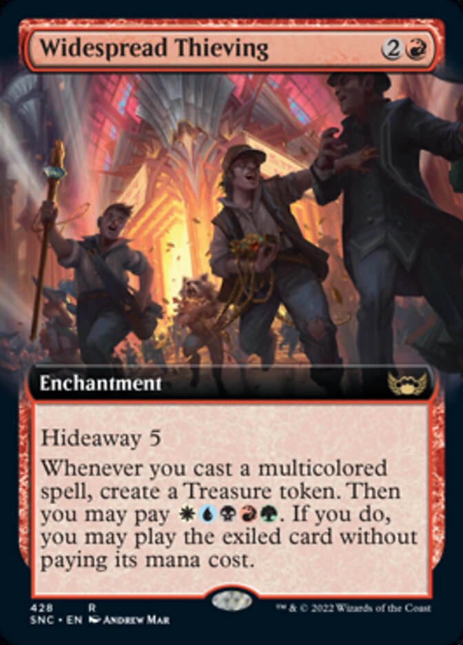{@R} Widespread Thieving (Extended Art) [Streets of New Capenna][SNC 428]