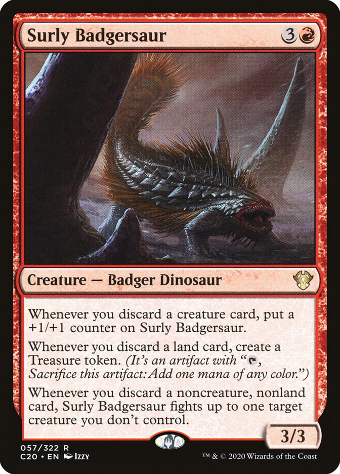 {R} Surly Badgersaur [Commander 2020][C20 057]