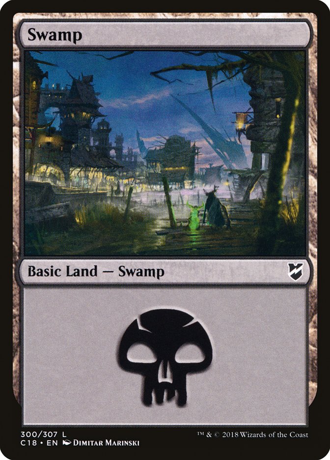 {B}[C18 300] Swamp (300) [Commander 2018]