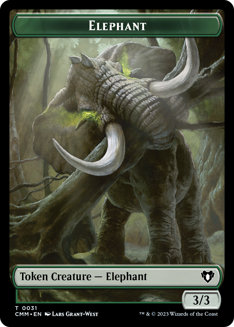 {T} Servo // Elephant Double-Sided Token [Commander Masters Tokens][TCMM 45//31]