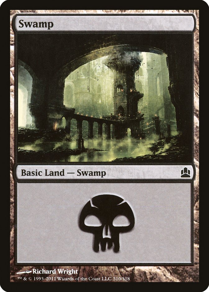 {B}[CMD 310] Swamp (310) [Commander 2011]