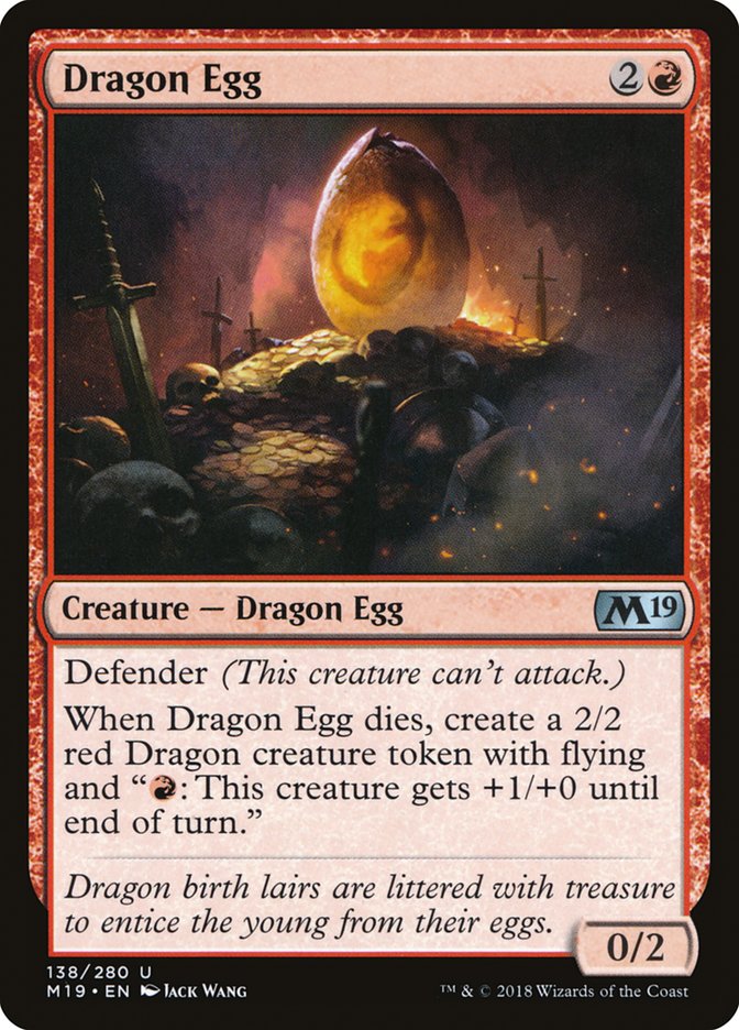 {C} Dragon Egg [Core Set 2019][M19 138]