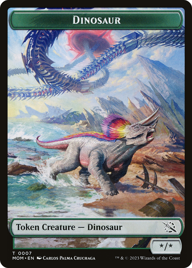 {T} Elemental (09) // Dinosaur Double-Sided Token [March of the Machine Tokens][TMOM 9//7]