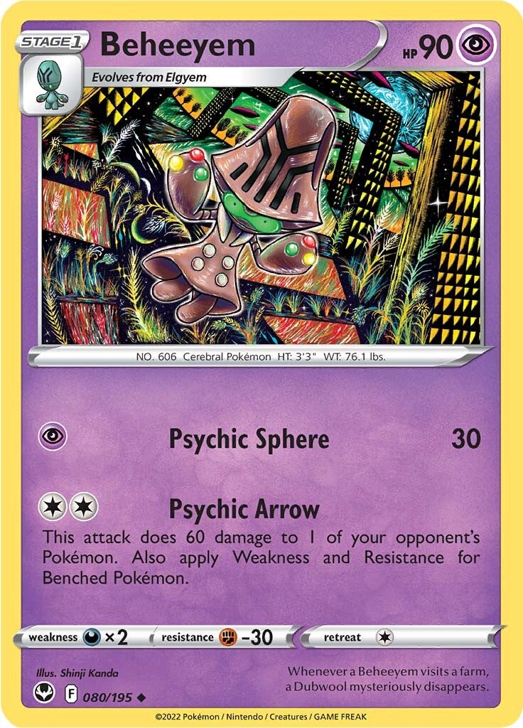 [PKM] Beheeyem (080/195) [Sword & Shield: Silver Tempest]