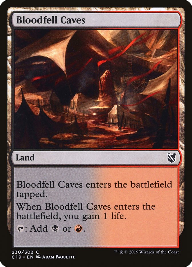 {C} Bloodfell Caves [Commander 2019][C19 230]