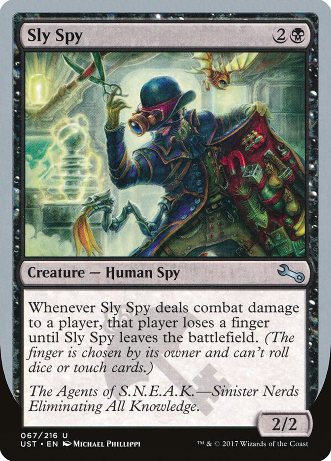 {C} Sly Spy ("Sinister Nerds Eliminating All Knowledge") [Unstable][UST 67C]