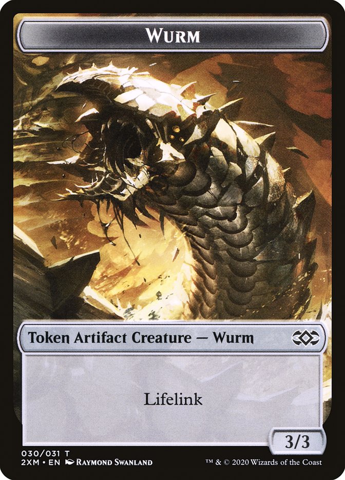 {T} Clue // Wurm (030) Double-sided Token [Double Masters Tokens][T2XM 022]