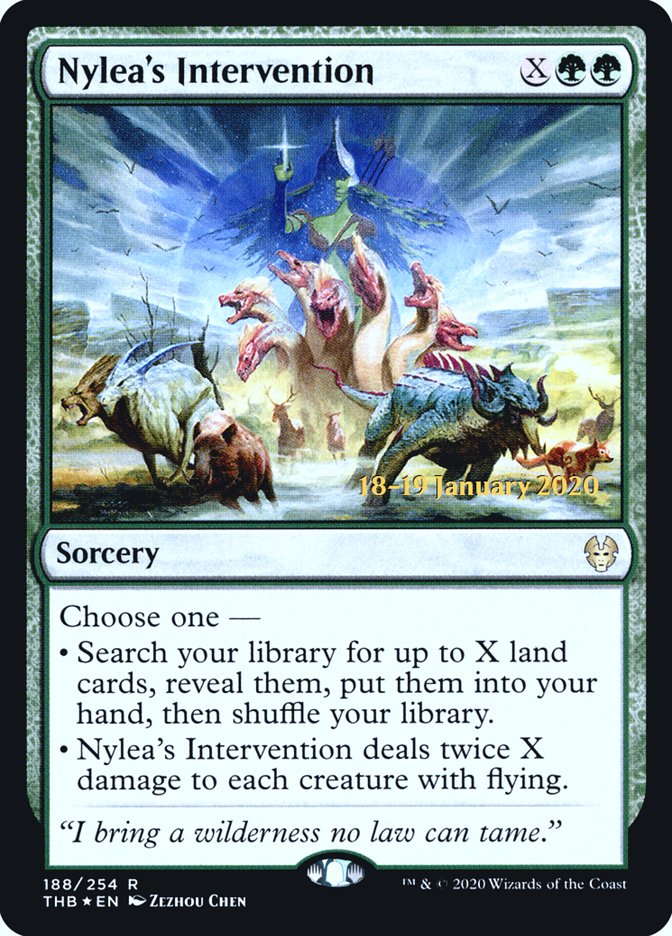 {R} Nylea's Intervention [Theros Beyond Death Prerelease Promos][PR THB 188]